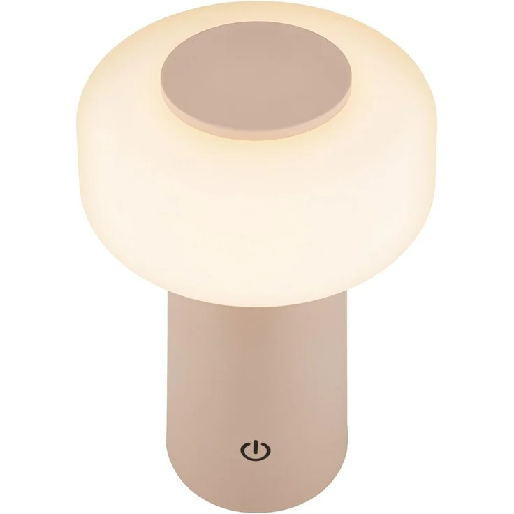 BRILONER - LED Tischlampe kabellos IP44 mit Touch, dimmbar, Akku & Lichtquelle tauschbar, Nachttischlampe, Leselampe, LED Lampe, Dekolampe, Tischleuchte, Akku Lampe, 13x20,6 cm, Beige – Bild 3