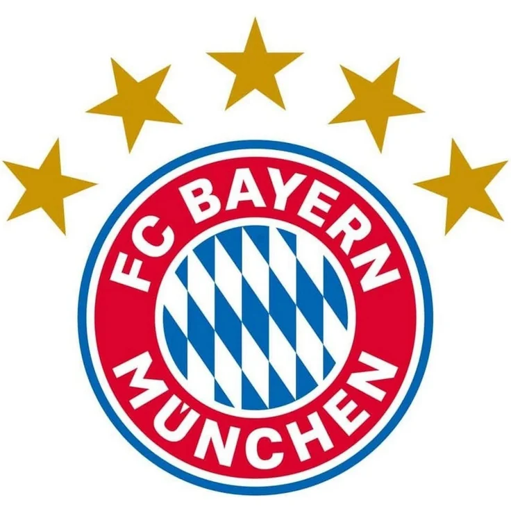 FC Bayern München Wandtattoo Fußball Wandsticker FC Bayern München Logo Sterne Klebefolie, Kinderzimmer Wandbild selbstklebend, entfernbar