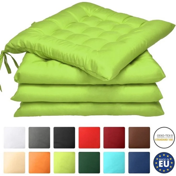 Beautissu Stuhlkissen Lea, 4er Set Suthlkissen 40x40x5cm – Bild 4