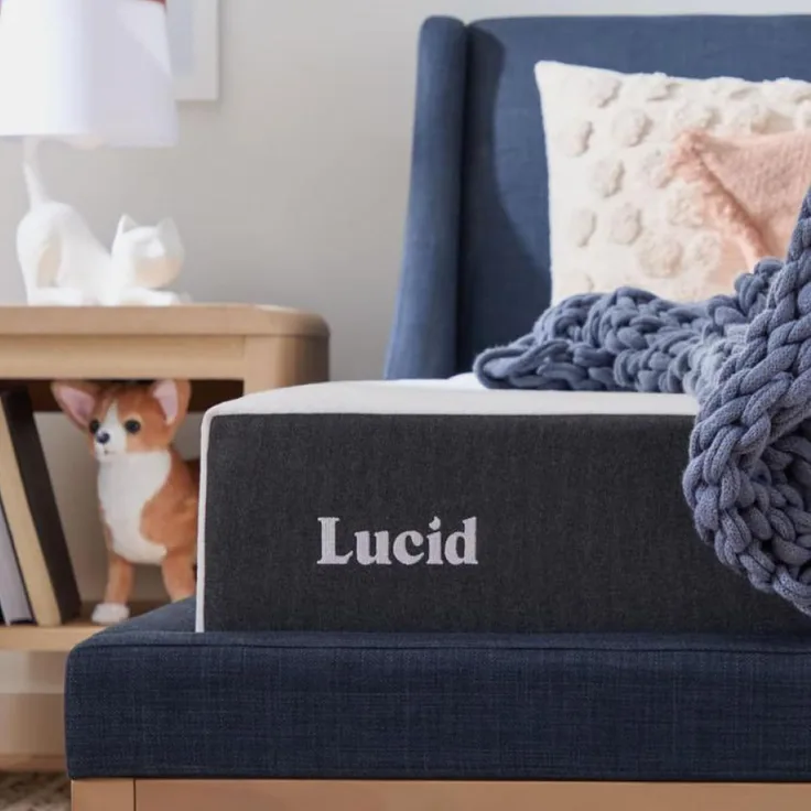 Lucid Matratze mit atmungsaktivem Gel-Memory-Schaum und antiallergischer Deckschicht aus Bambuskohle, H2, Höhe 20cm, 80x190