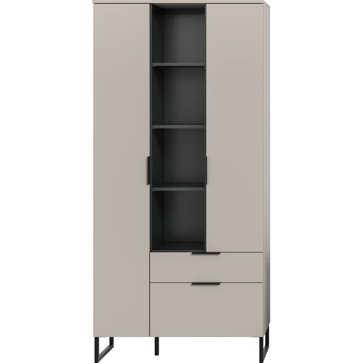 Stauraumtype B/H/T: 192x90x37 cm in Kaschmir Nachbildung und schwarz – Bild 2