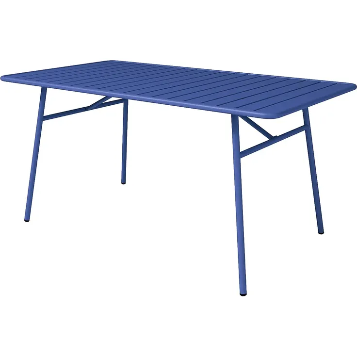 Vente-unique - Gartentisch - D. 160 cm - Metall - Dunkelblau - MIRMANDE von MYLIA