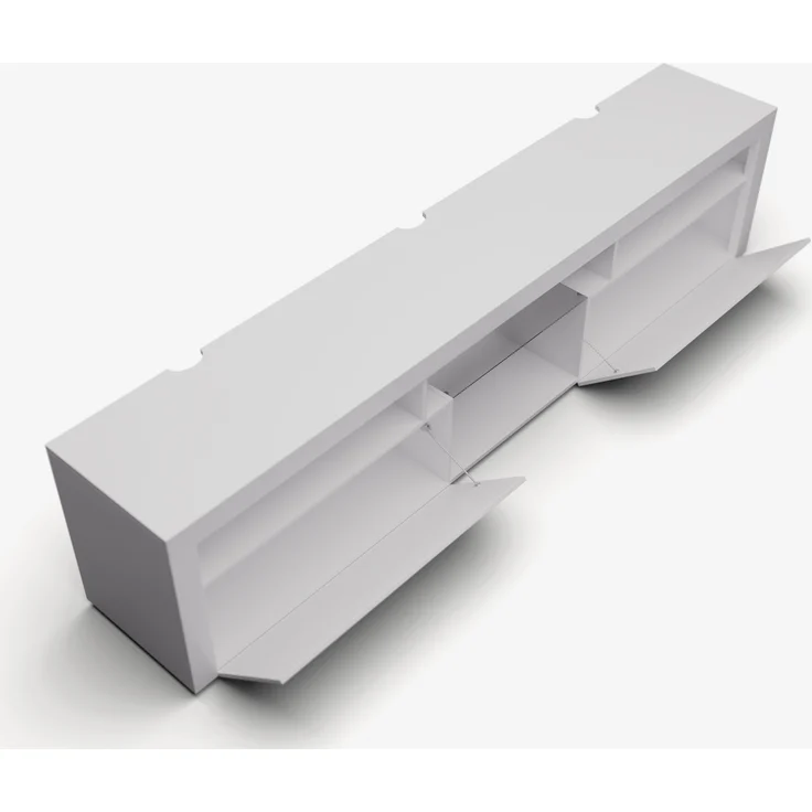 blumfeldt Lowboard Elgin Lowboard Fernsehschrank 150 x 30 x 40 cm, LED (Set), Fernsehschrank weiß TV-Schrank 3 Schubladen 150 x 30 x 40 cm (BxHxT) – Bild 4