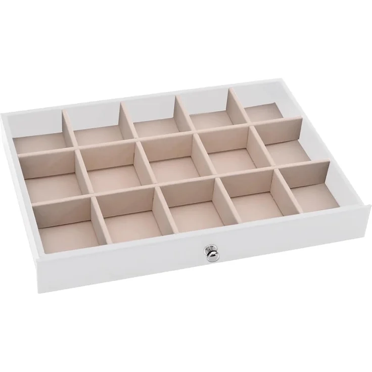vidaXL Schmuckkästchen 10-lagig mit Uhrenhaltern Weiß 29x20,5x40,5 cm 4103566 – Bild 8