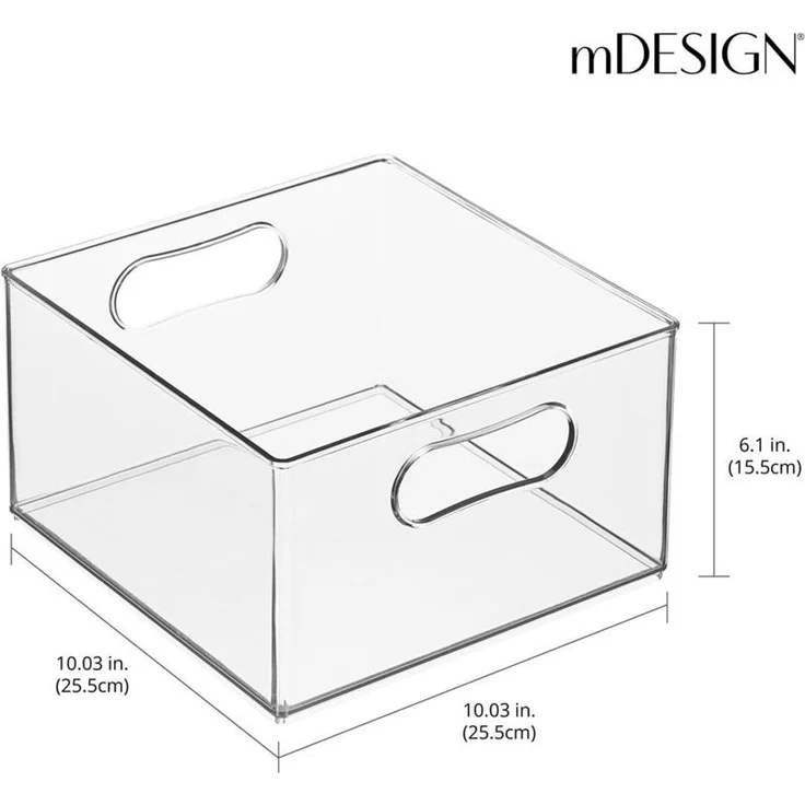 mDesign Aufbewahrungsbox Organizer Sortierbox Kunststoffbehälter Transparent – Bild 2
