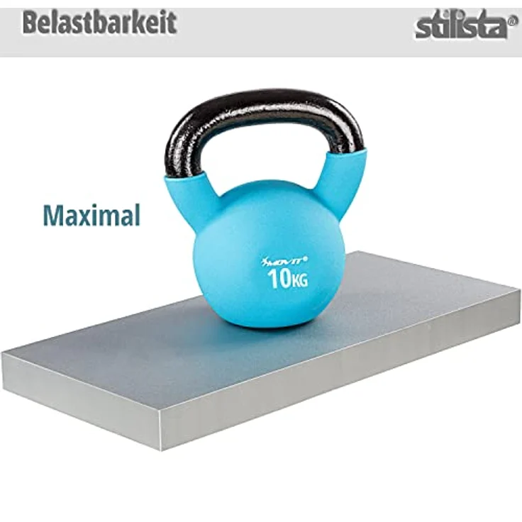 STILISTA Wandregal Wandboard Schweberegal Küchenregal Bücherregal, Set, Set, Regal, Volato, 2er Set, Länge 30 - 110 cm, Stärke 3,8 cm – Bild 8