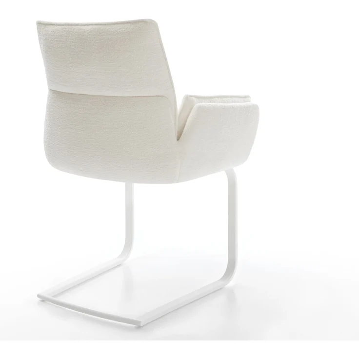 Freischwinger Nela-Flex Bouclé Soft Beige Freischwinger flach Weiß – Bild 5