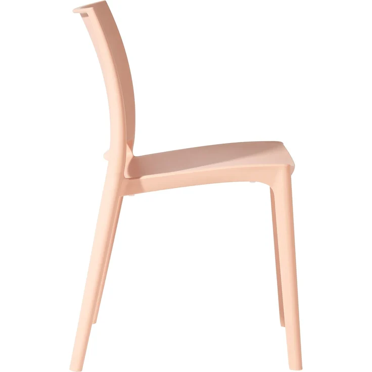 CLP Gartenstuhl Meton mit Lehne stapelbar wetterfest UV-beständig bis 150 kg,pfirsich – Bild 5