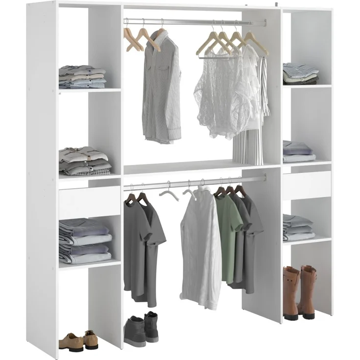 Parisot Kleiderschrank Combi in weiß 176 cm – Bild 4