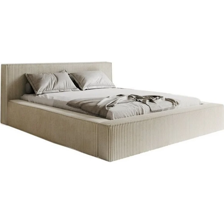Compleo Polsterbett CORD mit Stauraum ASTA, Modern design, Doppelbett mit Kopfstütze – Bild 4