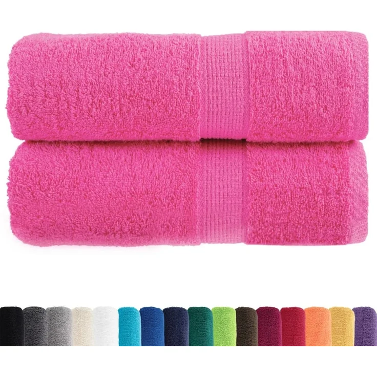 vidaXL Premium Waschhandtücher SOLUND 2 Stück Rosa 30x30 cm 600 g/m² 137515 – Bild 2
