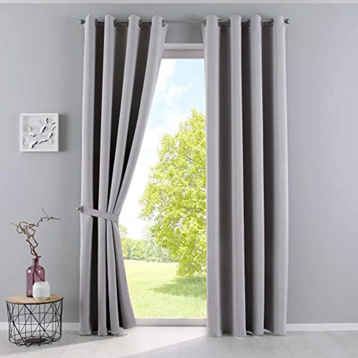 Gardinenbox Verdunkelungsvorhang (2 St), Ösen, verdunkelnd, Polyester, »NewYork« Thermo-Gardinen Blackout 201920600-2 – Bild 9