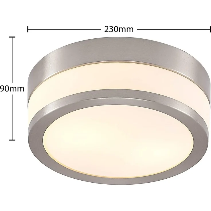 Lindby Deckenleuchten Flavi, Metall, Alu IP44, 2 x 15 W LED – Bild 5