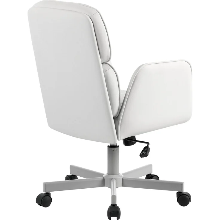 Carryhome 'VIKTORIA' Bürodrehstuhl, Kunstleder creme, 57 x 92.5 x 61 cm, höhenverstellbar, 140 kg belastbar – Bild 3