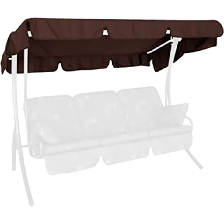 Angerer Freizeitmöbel Sonnendach für 3-Sitzer Hollywoodschaukel, wasser- und schmutzabweisend, braun, 210 x 145 cm