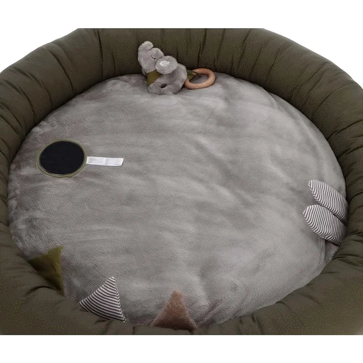 Sterntaler Baby Unisex Krabbeldecke Krabbeldecke Elefant Eddy rund - Schlafteppich, Musselindecke, Spieldecke - rosa – Bild 2