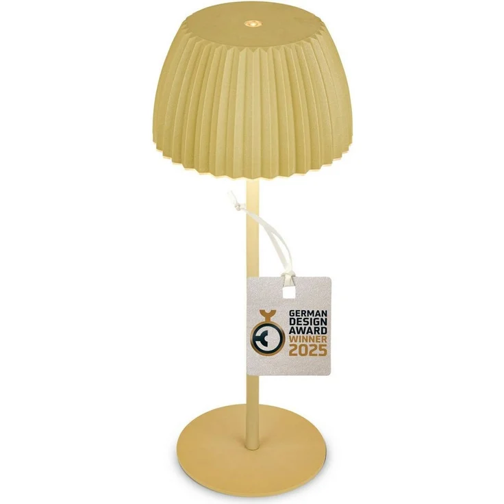BRILONER - Riffle LED Tischlampe kabellos IP44 mit Lichtkante, 14,5x36,5 cm, Touchdimmer, Akku tauschbar, Nachttischlampe, Leselampe, Akku Lampe, German Design Award Winner 2025, Pastellgrün – Bild 3