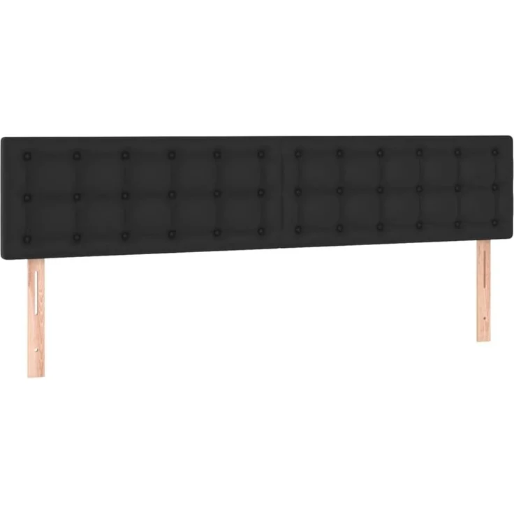 vidaXL LED Kopfteil Schwarz 160x5x78/88 cm Kunstleder 3121708