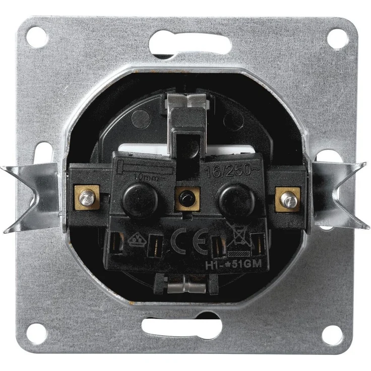 Schutzkontakt-Steckdose McPower ''Flair'', 250V~/16A, Steckanschluss, matt schwarz – Bild 2