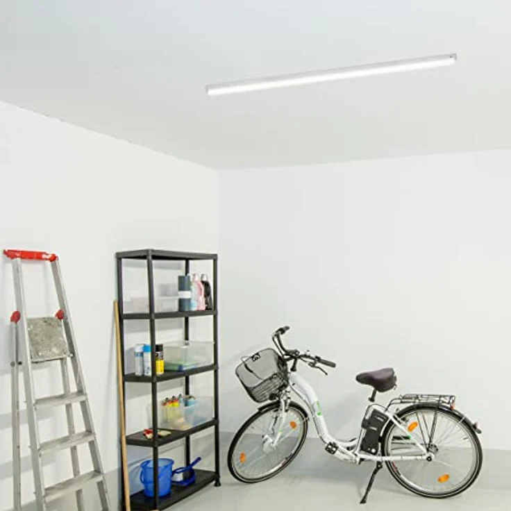 Müller-Licht LED Werkstattleuchte Basic - 2-flammig für Wand- und Deckenmontage - koppelbar - 60 W - 4000 K - 5000 lm - Aluminium - weiß 20300522, 1 Stück (1er Pack) – Bild 2