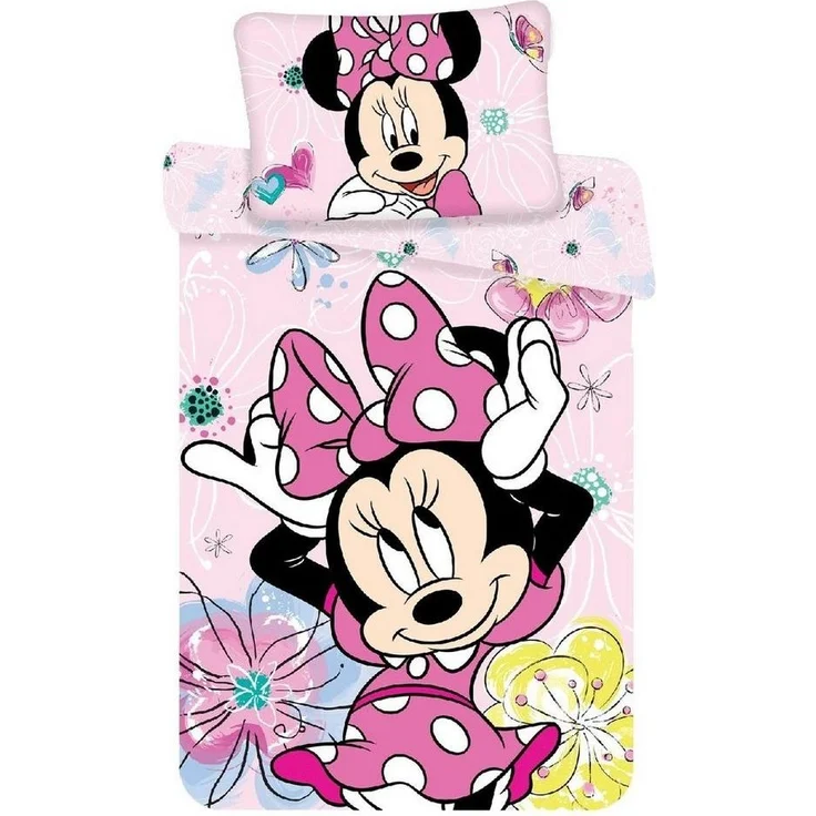 Disney Kinderbettwäsche Disney Bettwäsche Set Minnie Butterfly Baby, Renforcé, 2 teilig, 100% Baumwolle – Bild 1