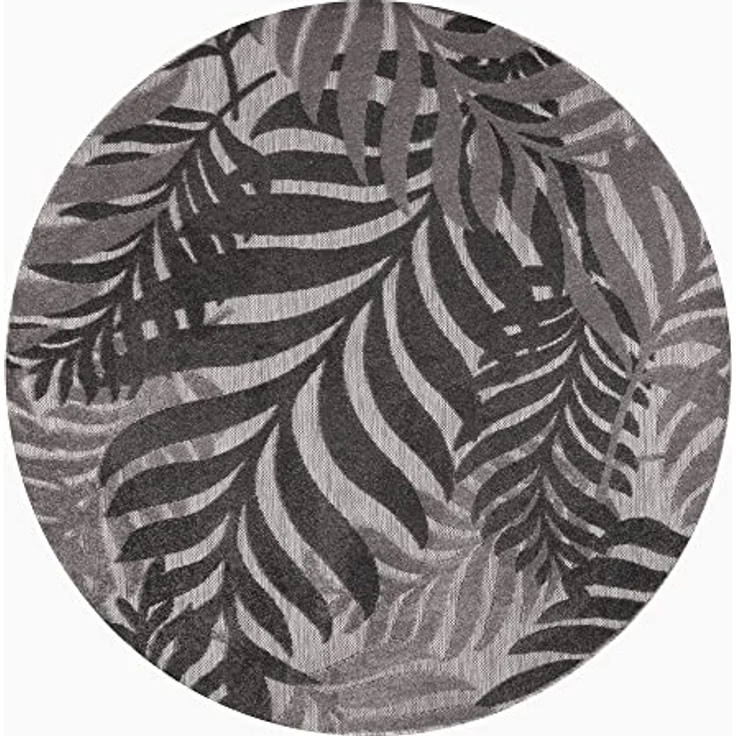 Sanat Teppich Floral Outdoor, rund, Höhe: 6 mm, In- und Outdoor geeignet, florales Design, Balkon, Terasse – Bild 8