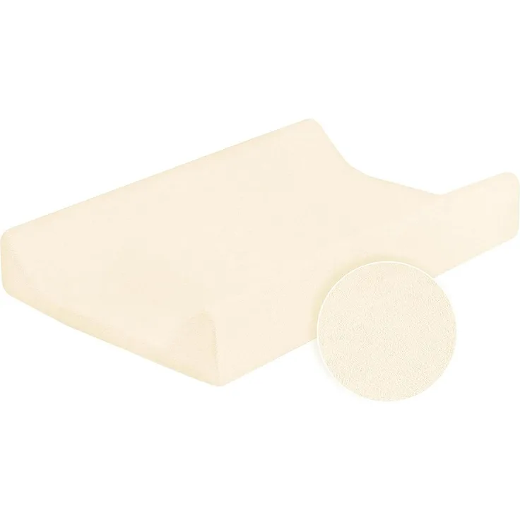 Wickelauflage Terry Abdeckung für 70x50 cm Windelwechsler mit angehoben Kanten - Creme