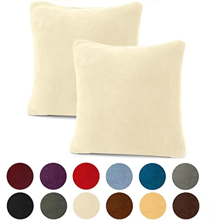 CelinaTex Kissenbezüge Comfortable Kissenbezüge Kissenhüllen 2er Set 40x40cm cremeweiß – Bild 3