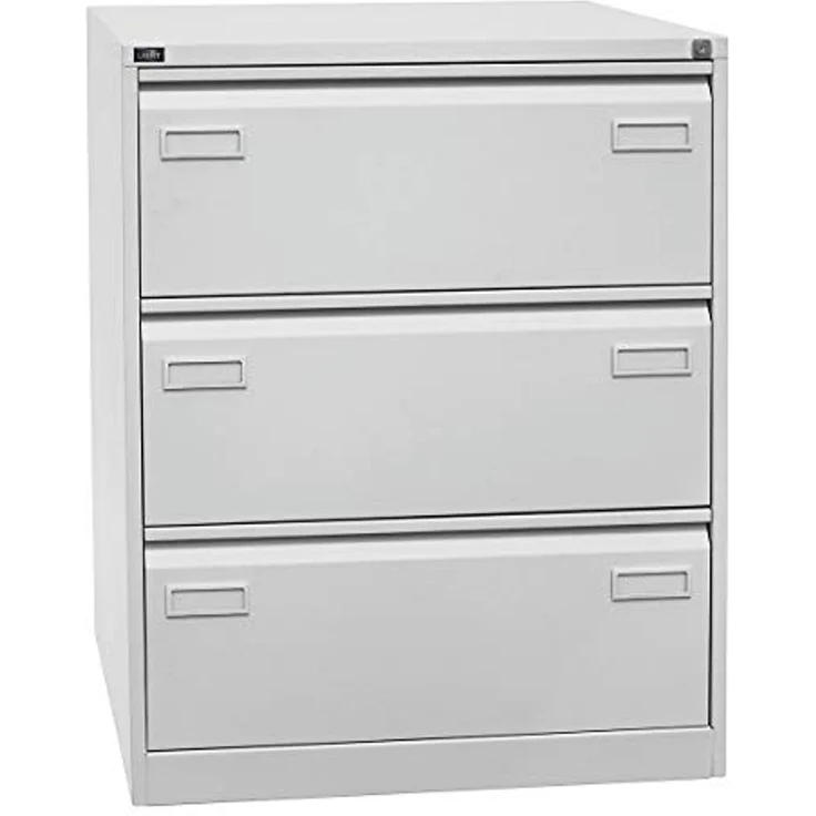 Bisley LIGHT Hängeregistraturschrank, doppelbahnig, DIN A4, 3 HR-Schubladen, Farbe oxfordblau – Bild 5