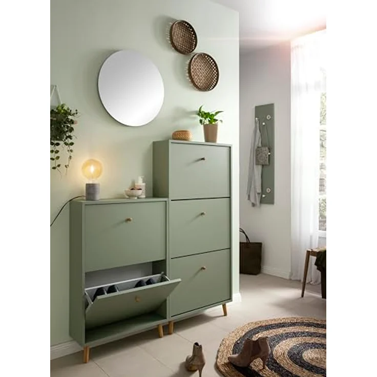 MID.YOU Wandspiegel, rund, 55x55x2 cm, aus Glas und Holzwerkstoff, in verschiedenen Größen erhältlich – Bild 4