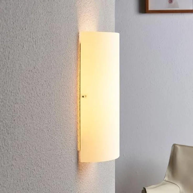 Lindby Wandleuchte Tuli, Glas Weiß IP20, 1 x 10 W – Bild 5
