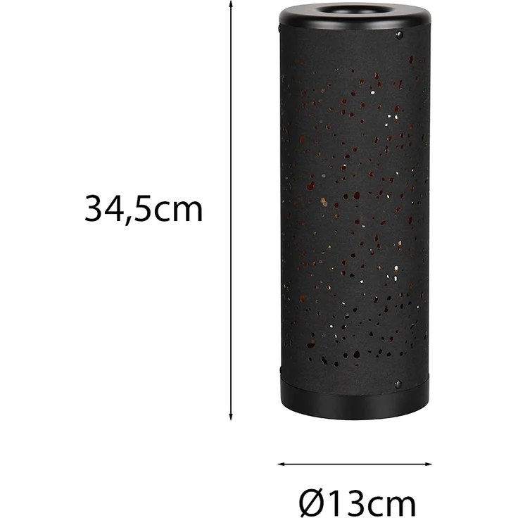 Reality LED Tischleuchte Taco 35 x 13 cm schwarz-gold 4 W warmweiß – Bild 4