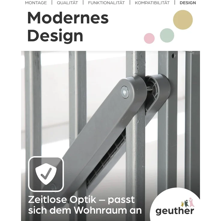 Geuther 0036ZK+ Zusatzklemmen für Treppenschutzgitter Türschutzgitter Türgitter einfache Montage Babygitter ohne Bohren sichere Befestigung langlebige Qualität Grau – Bild 6