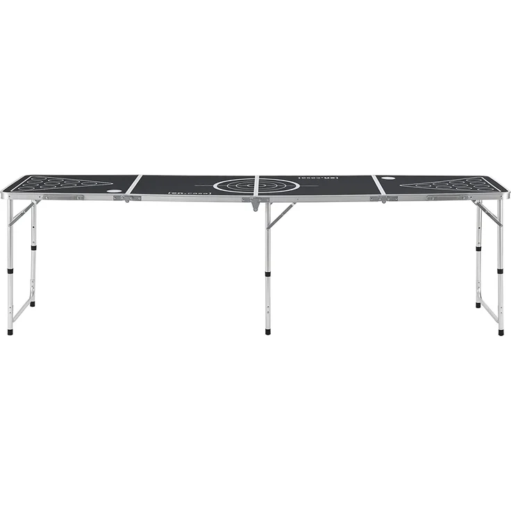 [en. casa] 'Ibiza' Bierpong Tisch, klappbar und höhenverstellbar, Aluminium / MDF schwarz, 60x240 x (54-70) cm – Bild 4