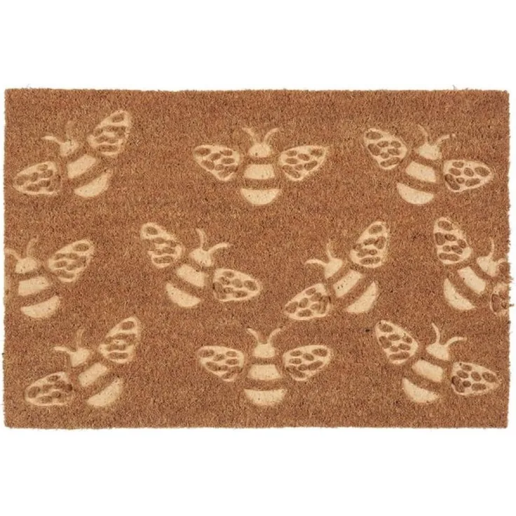 Ib Laursen - Fußmatte Türmatte Fußabtreter Bienen Natur Kokos PVC 2808-00