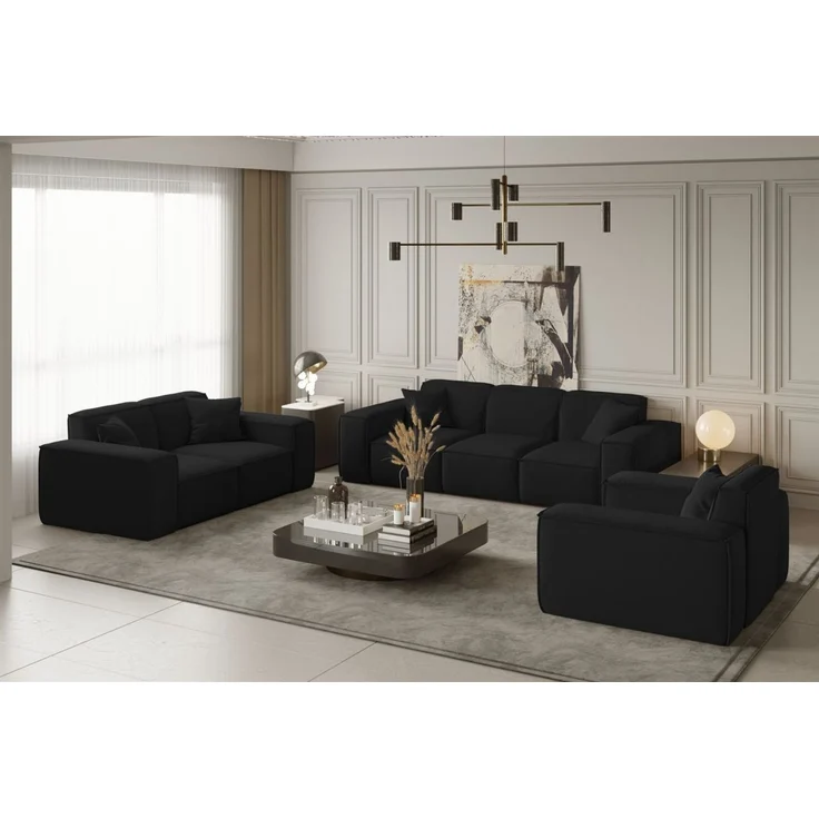 Sessel Designersessel CELES in Stoff Opera Velvet Schwarz – Bild 2