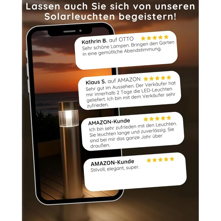 MeLiTec Solar Gartenleuchte rund/ eckig mit Bewegungsmelder, Edelstahl silber / anthrazit : Edelstahl matt : Eckig – Bild 7