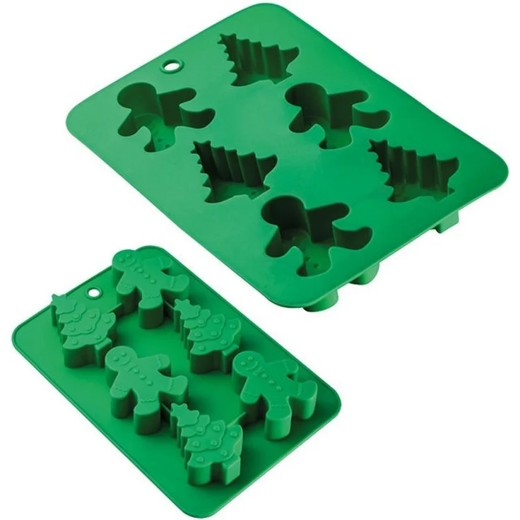 Macma Backform Weihnachts Silikon Backform / mit Tannenbaum und Lebkuchenmann – Bild 2