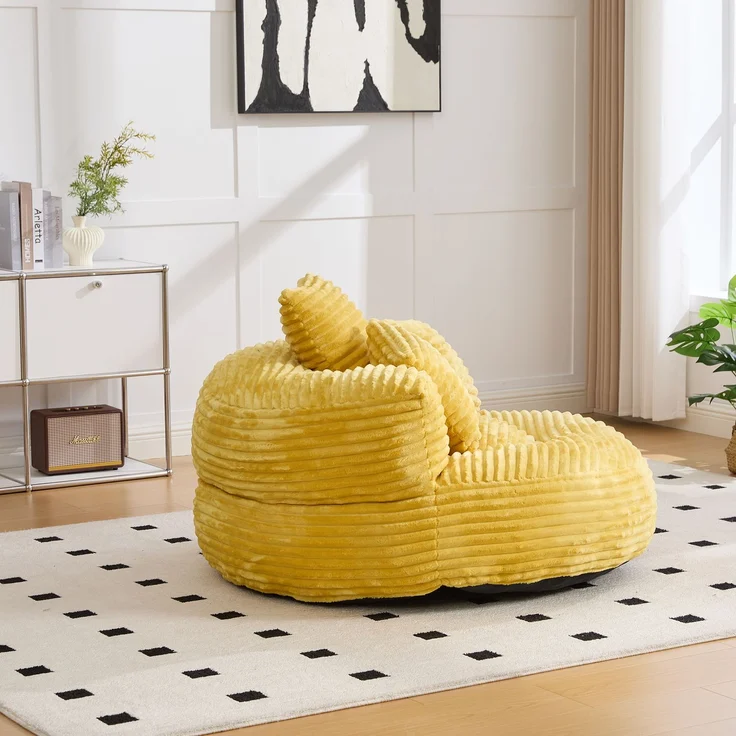 ZUBALIYA Sofa 108x52 cm, mit Cordbezug, mit breiten Armlehnen, mit Schaumstoffpolsterung, für Wohnzimmer und Apartments – Bild 11
