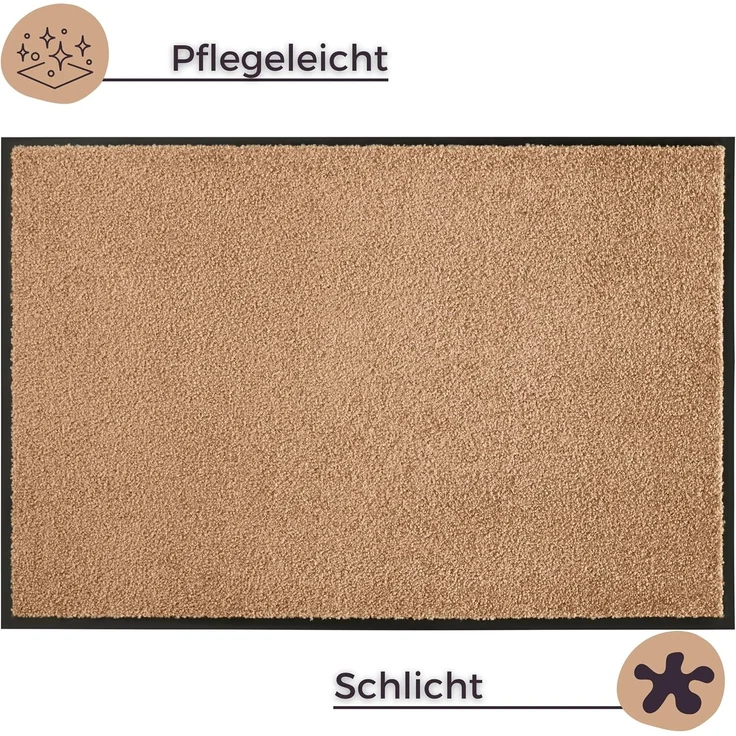 Waschbare Fußmatte Wash & Clean - caramel - 40x60x0,7cm – Bild 3