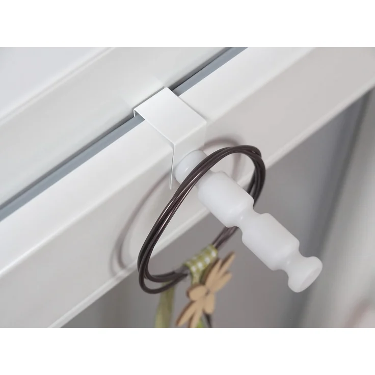 dekondo Fensterhaken mit Distanzhalter, Abstandhalter, geeignet für einen Klemmbereich von 15-20 mm, (2-St), für Fensterdekorationen, Sterne, Kränze etc. – Bild 6