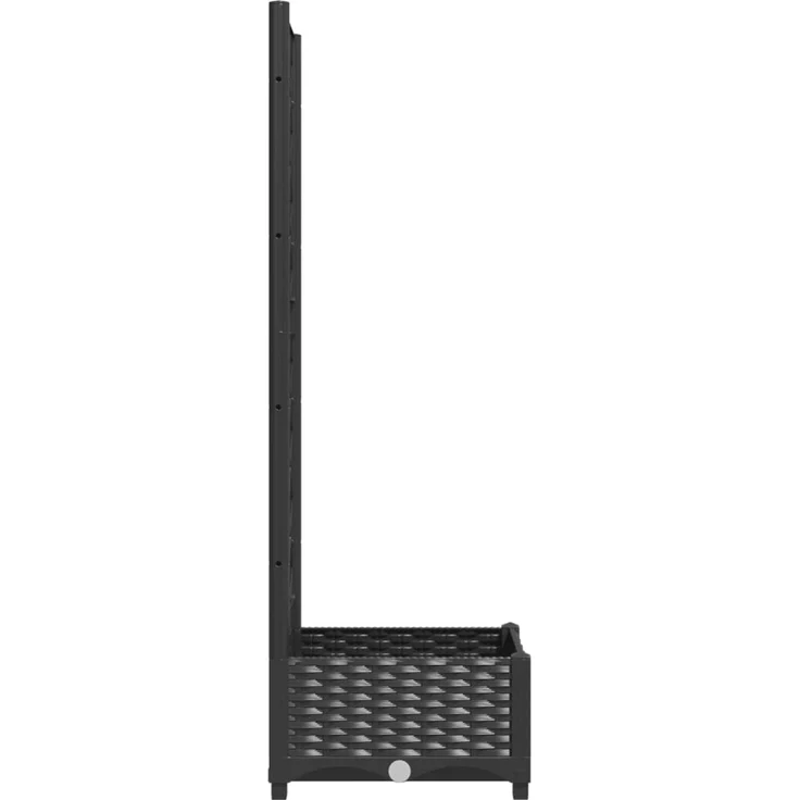 vidaXL Garten-Pflanzgefäß mit Spalier Schwarz 40 x 40 x 121,5 cm PP 318268 – Bild 4