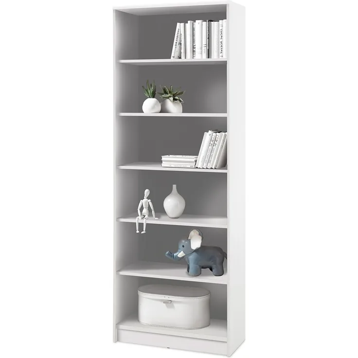 Regal >Olli< in Weiß - 72x198x34cm (BxHxT)