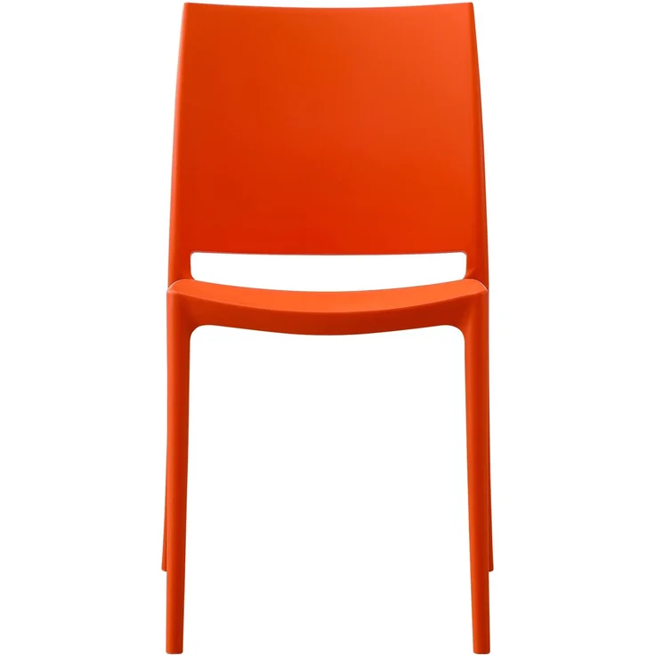 CLP 2er Set Gartenstühl Meton mit Lehne stapelbar wetterfest UV-beständig bis 150 kg,orange – Bild 4