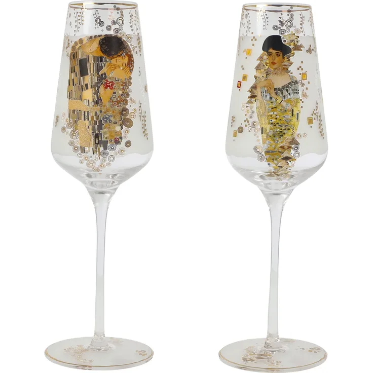 Goebel Sektglas Sektglas Gustav Klimt - Adele & der Kuss, 1-tlg, Glas