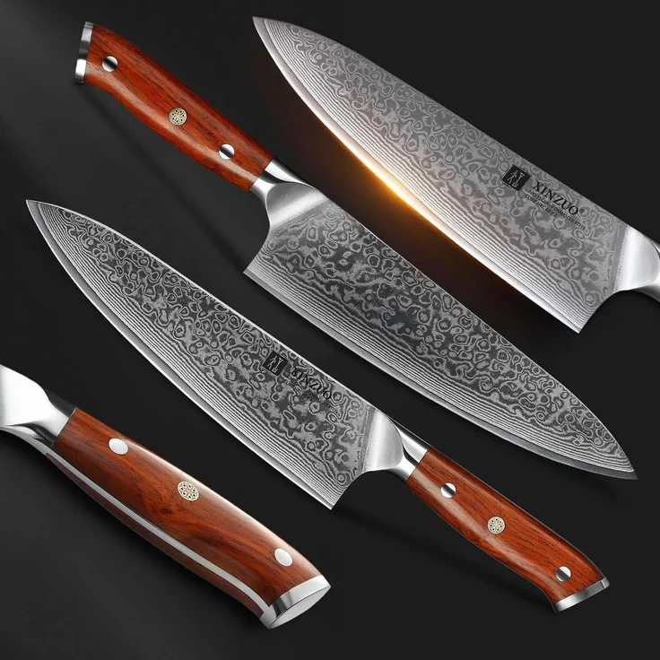 21cm Damaskus Chefmesser 67 Schichten Kochmesser Fleisch Fisch Gemüse Gyuto – Bild 2