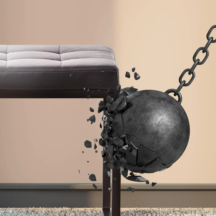 CLP Sitzhocker Barci mit Polsterung und schwarzem Eisengestell,schwarz Kunstleder – Bild 4