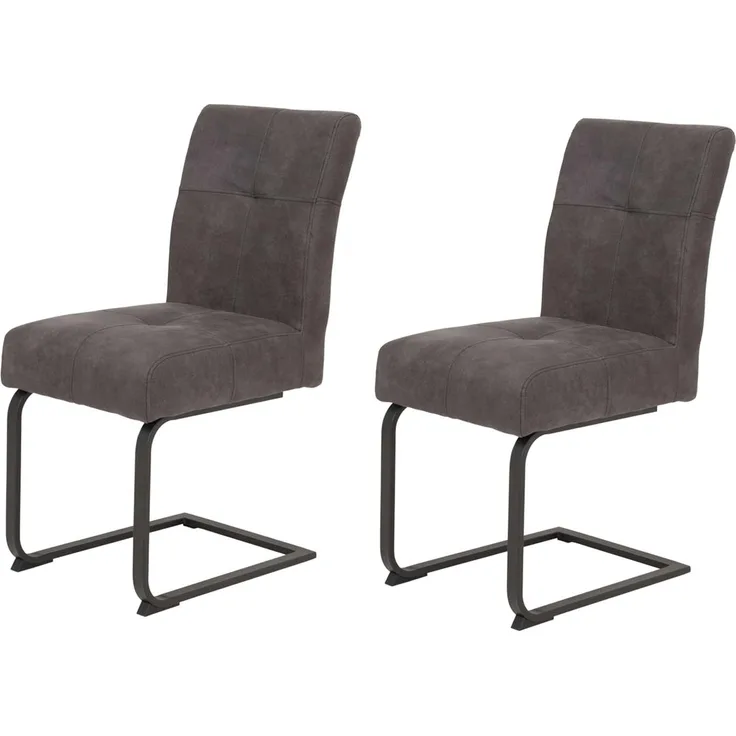 2er Set Schwingstuhl Luise - Vintage Anthrazit