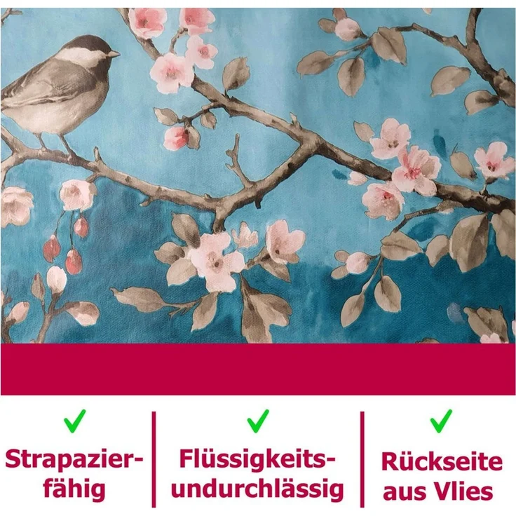 DecoHomeTextil Heimtextilmanufaktur Tischdecke Wachstuch Wachstischdecke Gartentischdecke gefaltet – Bild 3
