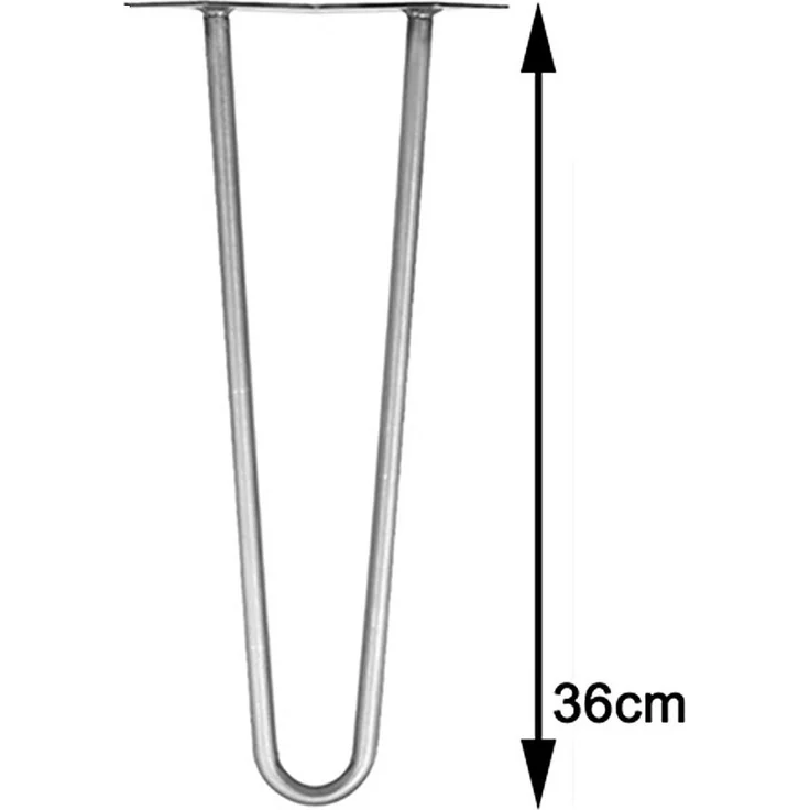 Tischbeine 4x Hairpin 36 cm Haarnadelbeine Stahl Gestell Möbelfüße Tischkufen – Bild 5